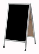 Aarco Aluminum A-Frame Sidewalk Black Composition Chalkboard, 42 x 24 inch