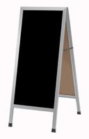 Aarco Aluminum A-Frame Sidewalk Black Composition Chalkboard, 42 x 18 inch