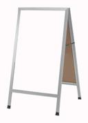 Aarco Aluminum A-Frame Sidewalk White Melamine Markerboard, 42 x 24 inch