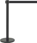Aarco Economy Lightweight Form-A-Line (TM) Black Style Crowd Control System with 10 Feet Black Belt