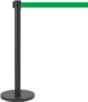 Aarco Economy Lightweight Form-A-Line (TM) Black Style Crowd Control System with 10 Feet Green Belt