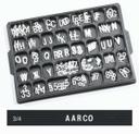 Aarco Universal Single Tab White Helvetica 3/4 inch Letters Double Set
