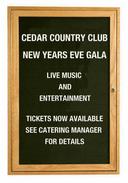 Aarco Red Oak Enclosed Changeable Letter Board Message Center, 24 x 18 inch