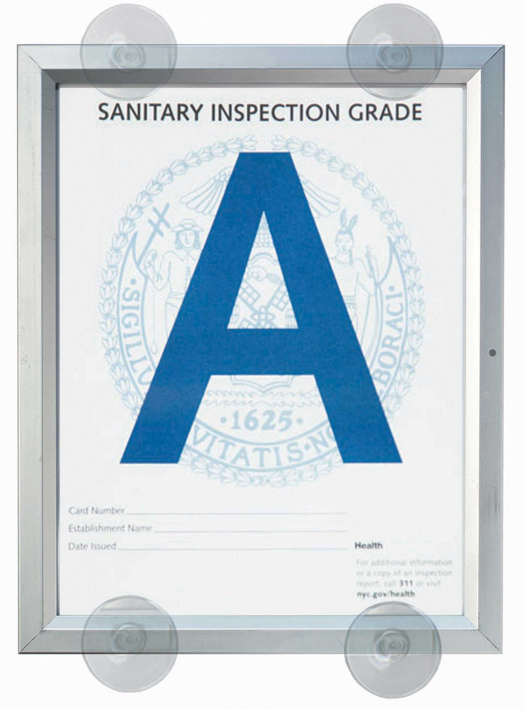 Aarco Aluminum Frame Easy Change Window Sign Holder, 11 x 8 1/2 inch