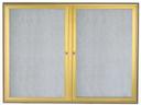 Aarco Indoor/Outdoor Waterfall Series Gold Enclosed Bulletin Board, 36 x 48 inch
