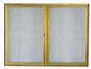 Aarco Indoor/Outdoor Waterfall Series Antique Brass Enclosed Bulletin Board, 36 x 48 inch