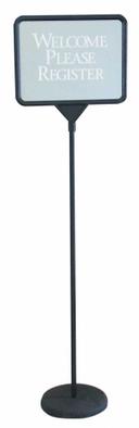 Aarco Black Aluminum Changeable Poster Sign, 54 inch Overall Height