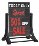 Aarco The Rocker (TM) Deluxe Double Sided Sidewalk Sign with Black Changeable Letterboard, 42 x 32 x 22 inch