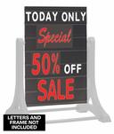 Aarco Replacement Frameless Double Sided Black Letterboard Panel for ROC- 6 The Rocker (TM)