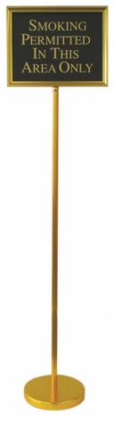 Aarco Gold Aluminum Framed Director Sign Stand, 59 inch Overall Height