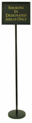Aarco Black Aluminum Framed Director Sign Stand, 59 inch Overall Height