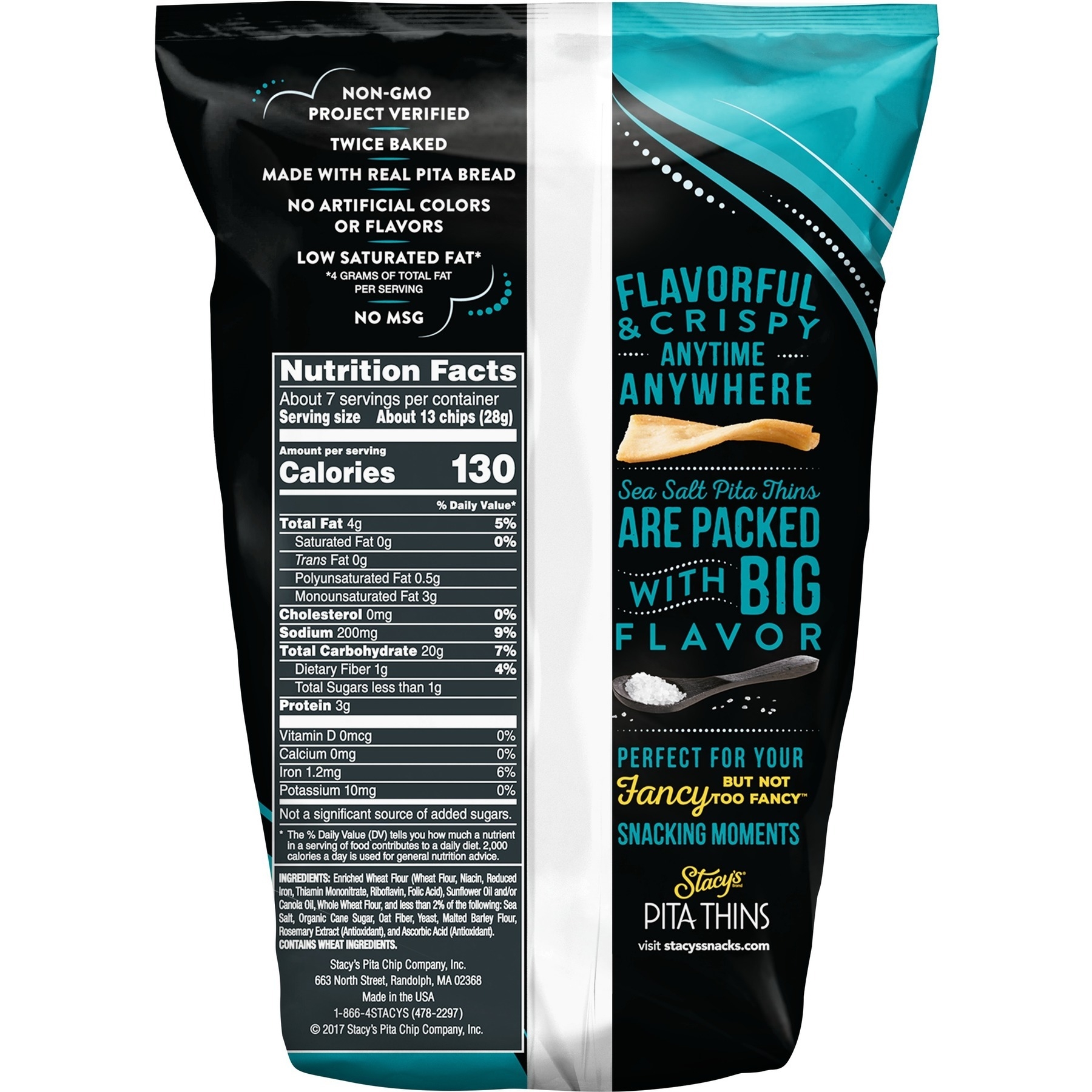 Stacys Snacks Simply Naked Pita Crisps, 6.75 Ounce -- 8 per case.