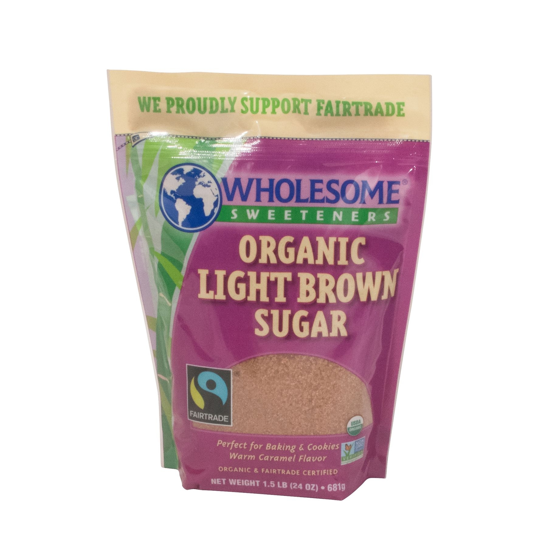 Wholesome Sweeteners Fair Trade Organic Light Brown Sugar, 1.5 Pound -- 6 per case