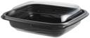 Anchor Packaging MicroRaves Wave Polypropylene Black Container with Clear RPET Lid, 12 Ounce Capacity -- 201 per case