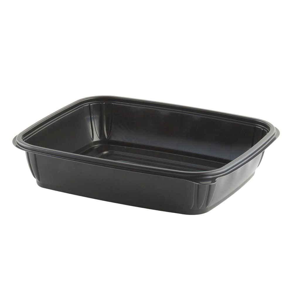 Mega-meal Black Polypropylene Tray, 100 Ounce Capacity -- 100 Per Case