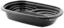 Anchor Packaging MicroRaves Wave Polypropylene Black Rectangular Container, 24 Ounce Capacity -- 252 per case