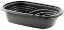 Anchor Packaging MicroRaves Wave Polypropylene Black Rectangular Container, 32 Ounce Capacity -- 252 per case