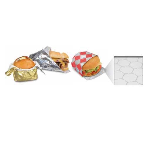 Bagcraft Red Check Foil/Paper Laminated Honeycomb Insulated Wrap, 10.5 x 13 inch -- 2000 per case