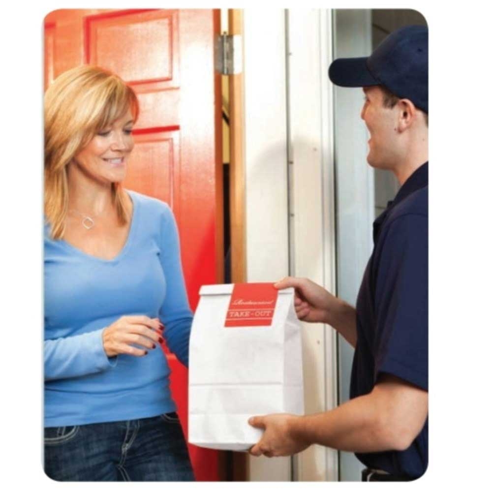 Duro Virgin Paper 25 Pound White 100 Percent Recycled Grocery Bag, 5.25 x 5.25 x 18 inch - 500 per bale