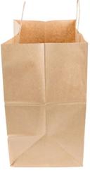 Duro Hilex Poly Grande Twist Kraft Virgin Paper Shopping Bag with Handle, 16 x 11 x 18.25 inch -- 200 per case