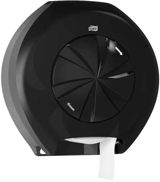 Tork Black Plastic 3 Roll Bath Tissue Dispenser For Opticore, 14.6 X 14.1 X 6.3 Inch