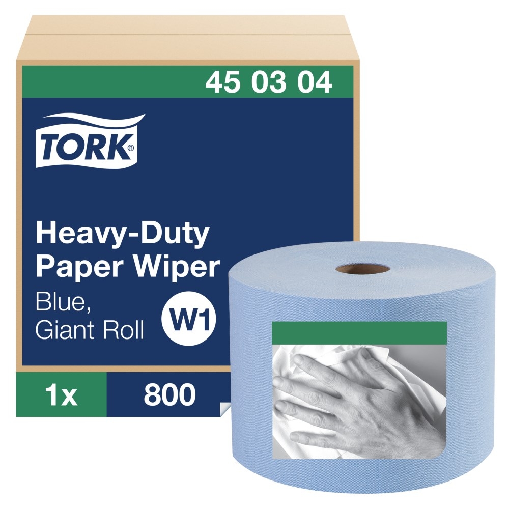 Tork Blue 1 Ply Heavy-Duty Industrial Molded Fiber Paper Wiper, 11.1 inch x 800 feet
