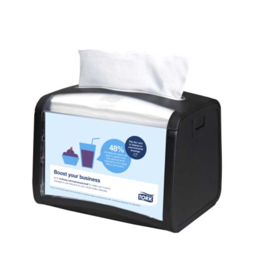 Tork Xpressnap Plastic Black Tabletop Napkin Dispenser -- 4 Per Case