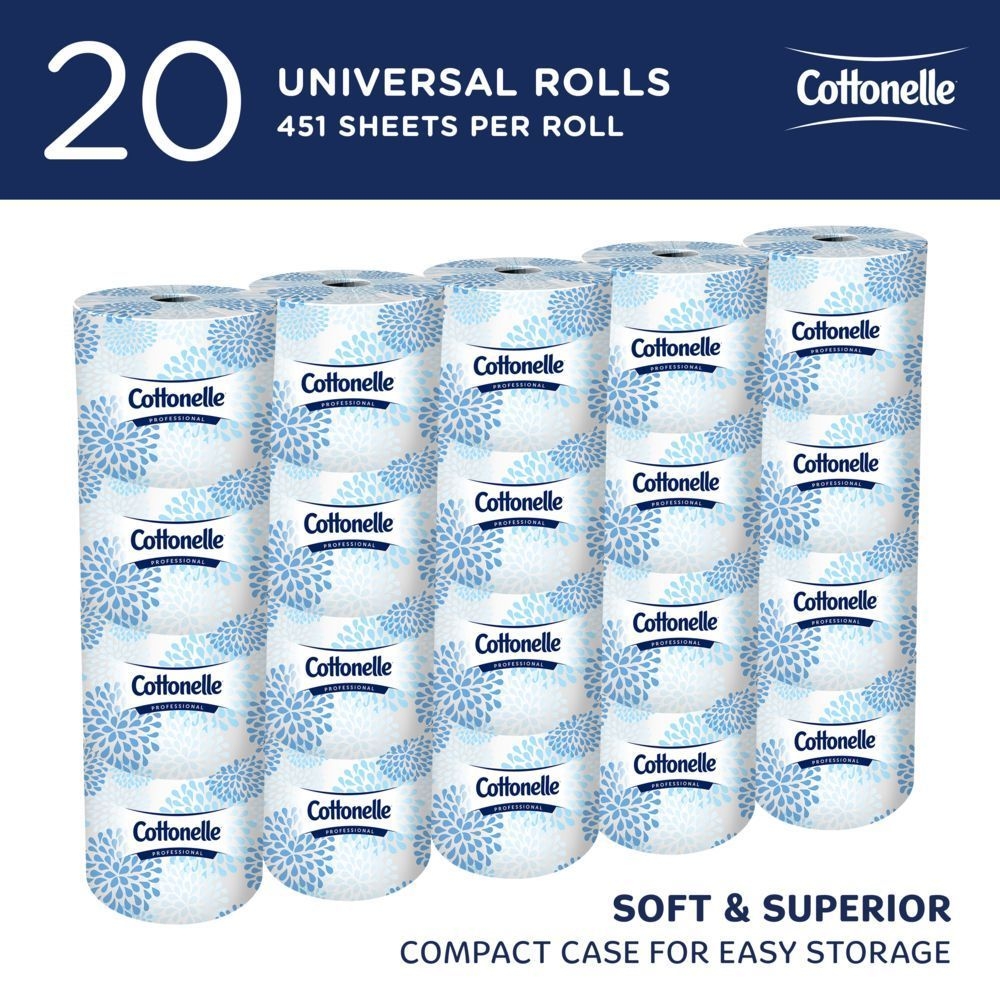Cottonelle Professional White 2 Ply Standard Roll Toilet Paper, 4.09 X 4 Inch -- 20 Per Case