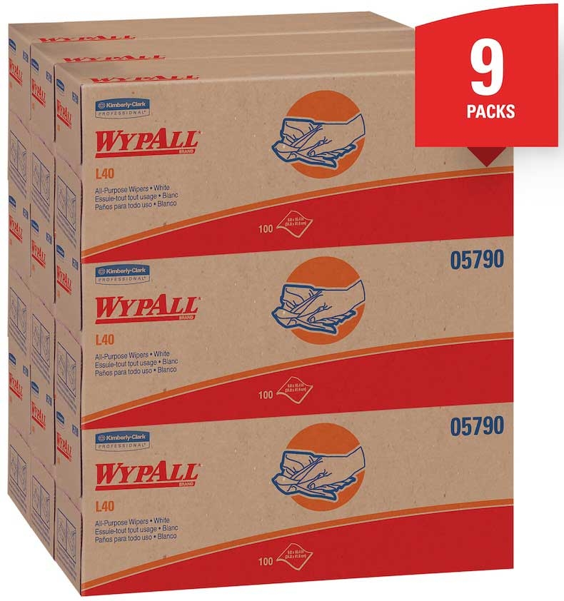 Kimberly Clark Wypall Plus White Wiper Towel -- 900 per case