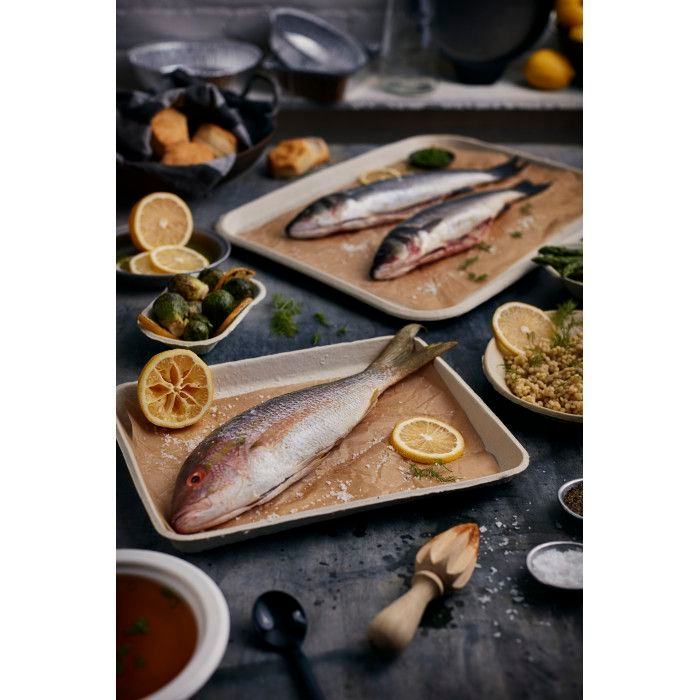 Pactiv Natural Fiber Blend Cafeteria Tray, 9 x 12 x 1 inch -- 250 per case.