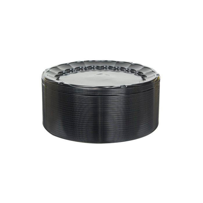 Pactiv SmartLock Caterware Black Tray, 18 x 18 x 0.938 inch -- 50 per case.