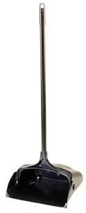 Rubbermaid Executive Lobby Pro Plastic Black Dustpan with Long Handle -- 6 per case.