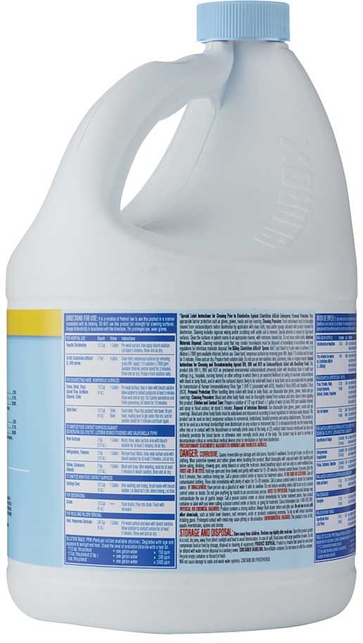 Clorox Commercial Germicidal Bleach Liquid, 121 Ounce -- 3 per case