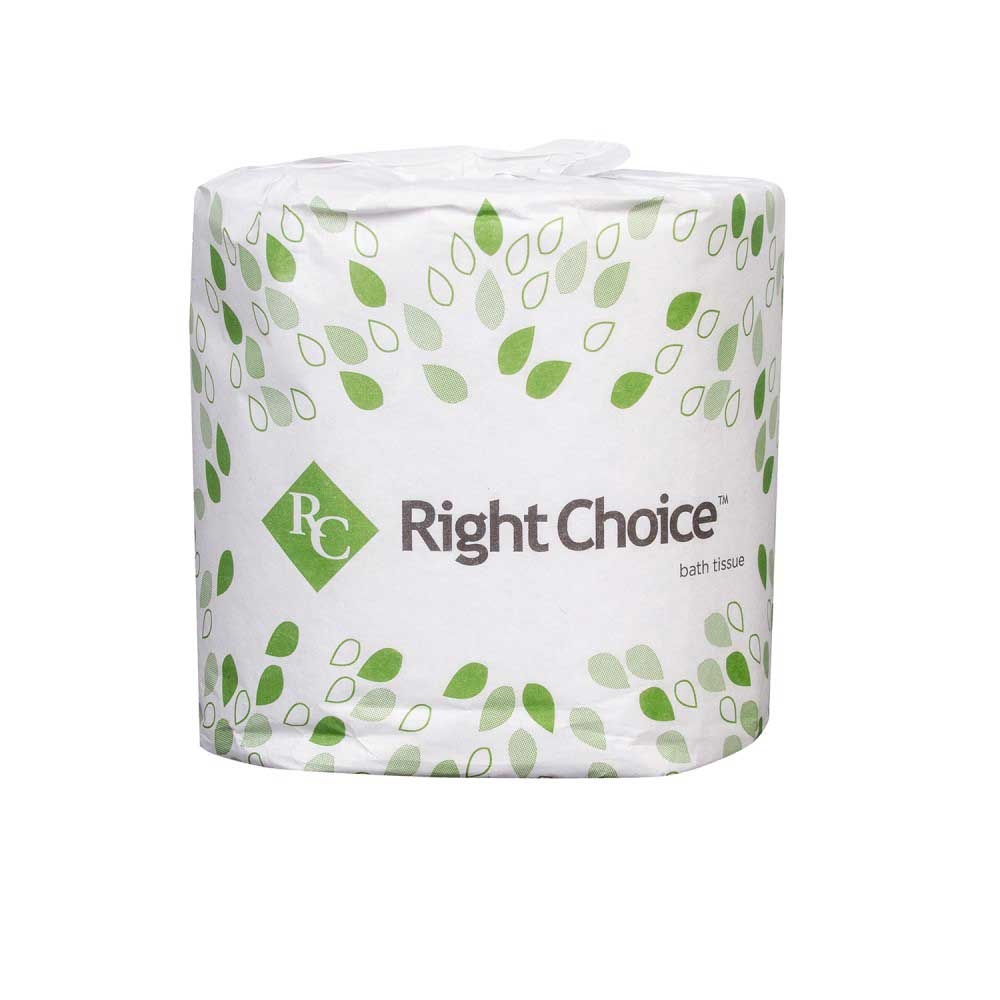 Right Choice White Paper 2-ply Small Standard Bath Tissue, 4.1 X 3.1 Inch -- 96 Per Case