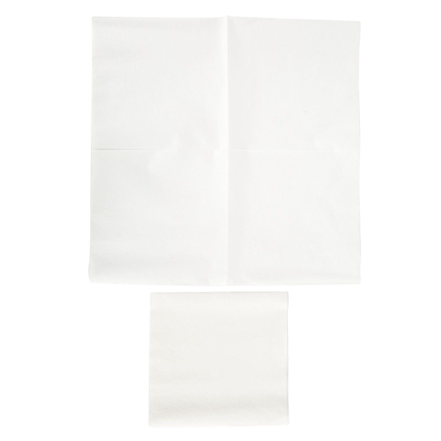 Right Choice White Paper 1 Ply 1/4 Fold Beverage Napkin, 9 x 9 inch -- 4000 per case.