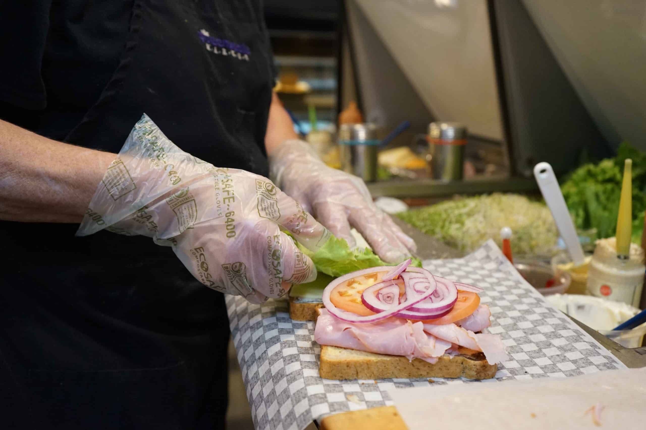 EcoSafe PLA 0.7 Mil Medium Green Food Prep Compostable Gloves -- 800 per case