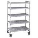 Cambro Camshelving Premium Speckled Gray 5 Vented Shelf Mobile Starter Unit, 18 x 42 x 67 inch