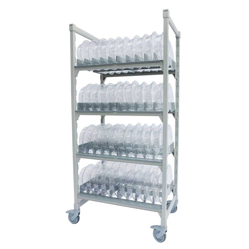 Cambro Camshelving Premium Speckled Gray Plate Cover Drying And Storage Rack, 24 X 36 X 75 Inch