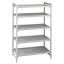 Cambro Camshelving Premium Speckled Gray 5 Vented Shelf Stationary Starter Unit, 18 x 42 x 64 inch
