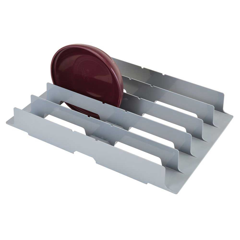 Cambro Camshelving Premium Soft Gray 10 Slot Dome Drying And Storage Cradle For 24 Inch Deep Shelf, 23 1/2 X 16 1/3 X 3 3/8 Inch