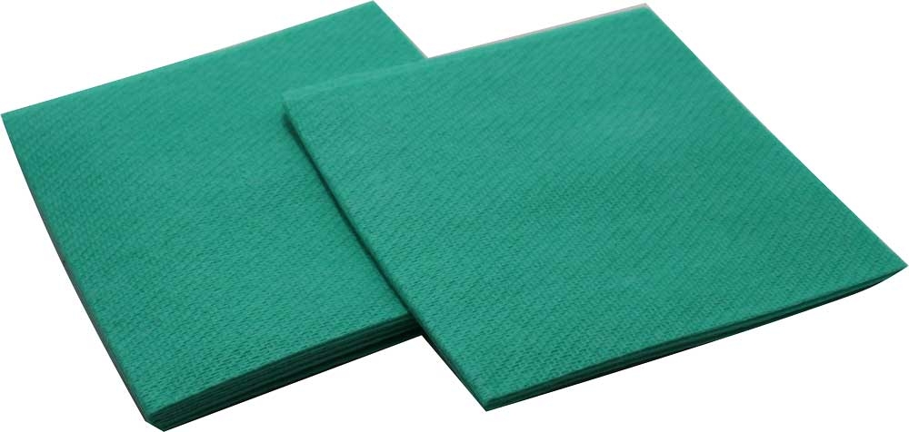 Chicopee Chix Green Medium Sanitizer Compatible Foodservice Towel, 13 x 13 inch -- 150 per case