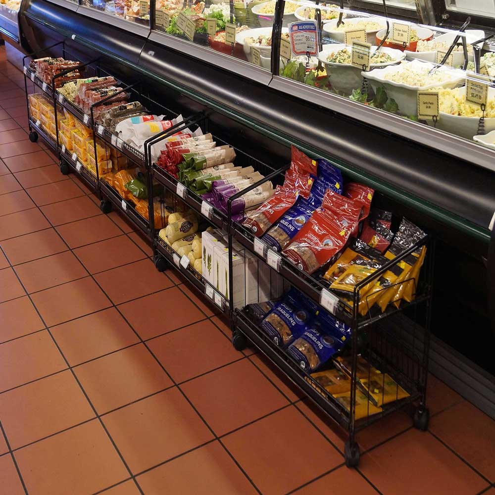 Mobile Merchandisers 1-bay Knee Knocker With 27 Inch Shelves