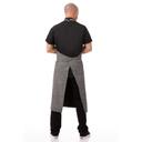 Chef Works Black Steel Grey Corvallis Chefs Bib Apron, 40 inch Long x 39 inch Wide