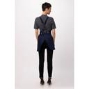Chef Works Dark Navy Largo Short Bib Apron, 25.2 inch Long x 37.8 inch Wide