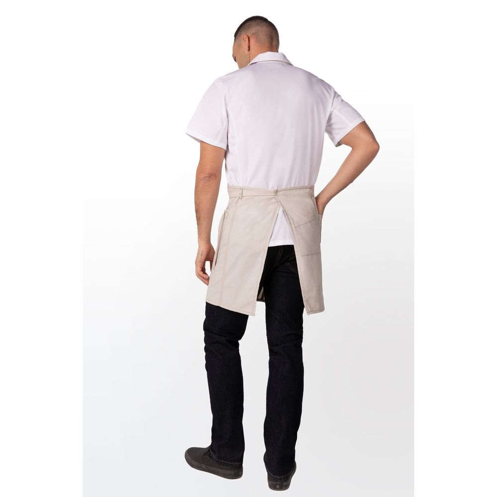 Chef Works Natural Medford Bib Apron, 30.7 inch Long x 38.2 inch Wide