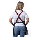 Chef Works Black Berkeley Short Snap Bib Apron for Unisex, 27.5 inch Long x 28.7 inch Wide