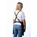 Chef Works Indigo Blue Berkeley Short Snap Bib Apron for Unisex, 27.5 inch Long x 28.7 inch Wide