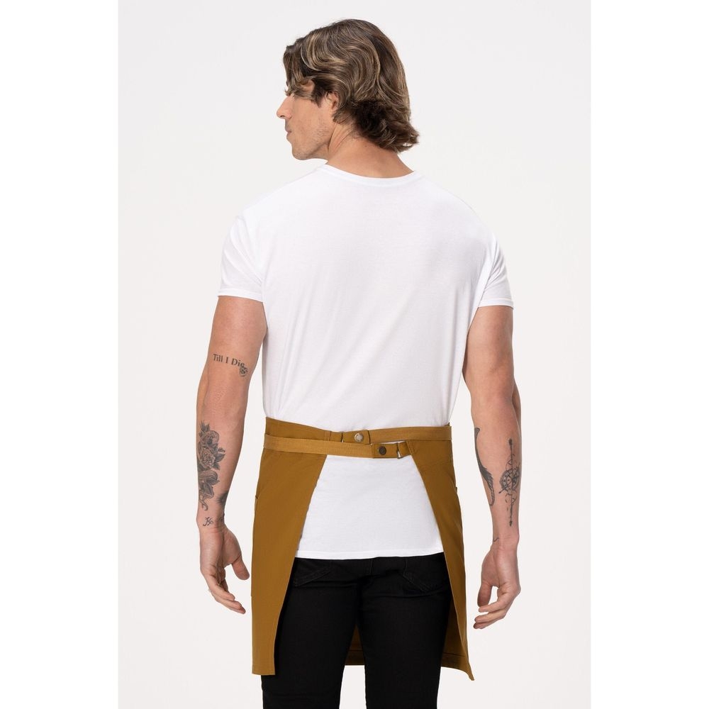 Chef Works Mustard Lockharte Half Bistro Canvas Apron For Unisex, 19 Inch Long X 31.5 Inch Wide