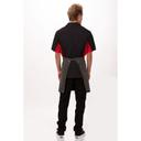 Chef Works Pewter Dorset Half Bistro Apron, 19 inch Long x 31 inch Wide