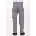 Chef Works Black and White Essential Check Classic Fit Basic Chef Pant for Men, 50 inch
